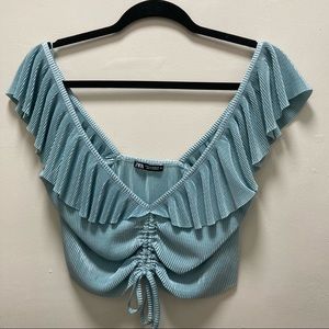 Pleated Cinch Blouse
